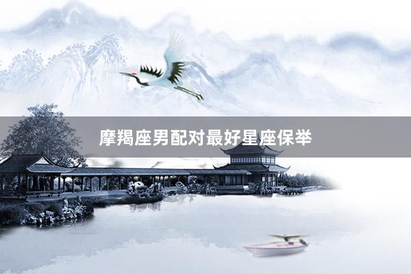 摩羯座男配对最好星座保举